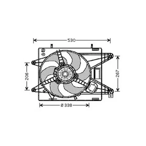Ventilateur Radiateur moteur pour FIAT MULTIPLA 2004-2010, OEM: 7787852, Neuf