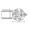 Ventilateur Radiateur moteur pour FIAT SEICENTO depuis 1998, OEM: 46559851, Neuf