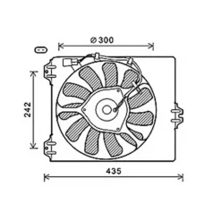Ventilateur Radiateur moteur pour FIAT SEDICI depuis 2007, OEM: 71746875, Neuf