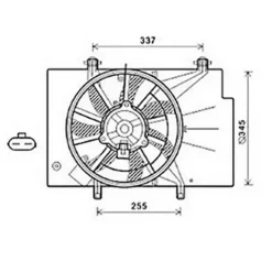 Ventilateur Radiateur moteur pour FORD FIESTA Mk6 ph.2 2013-2016, OEM: 1525897, Neuf