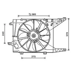 Ventilateur Radiateur moteur pour DACIA LOGAN I ph.2 2008-2012, OEM: 6001550562, Neuf