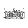 Ventilateur Radiateur moteur pour FIAT FIORINO III ph.1 2008-2016, OEM: 51718489, Neuf