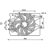 Ventilateur Radiateur moteur pour FIAT 500L ph.1 2012-2017, OEM: 51887948, Neuf