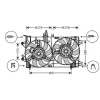 Ventilateur Radiateur moteur pour FIAT PUNTO II ph.2 2003-2009, OEM: 51738693, Neuf
