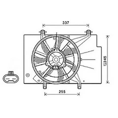 Ventilateur Radiateur moteur pour FORD B-MAX depuis 2012, OEM: 1525897, Neuf