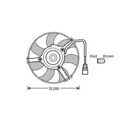 Ventilateur Radiateur moteur pour AUDI A6 II ph.1 1997-2001, OEM: 4D0959455C, Neuf