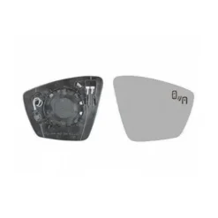Verre de rétroviseur droit pour SKODA KODIAQ depuis 09/2016, chauffant, support et système BLIS, Neuf